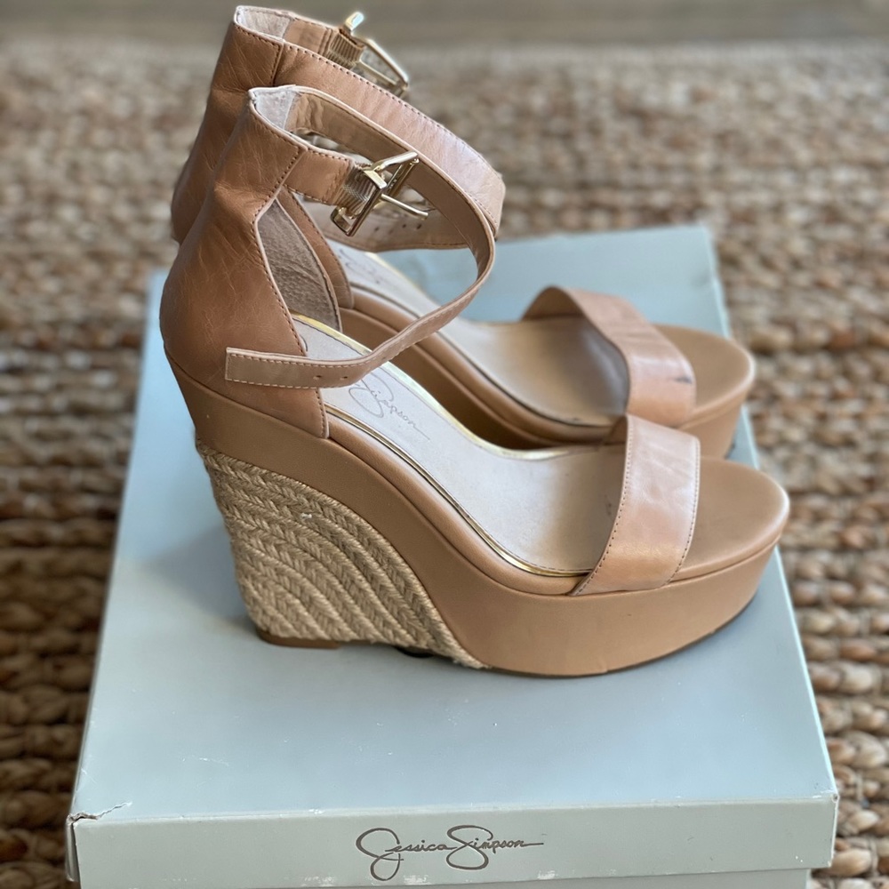 Jessica Simpson Natural Platform Wedges
